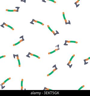 pattern norse viking axe cartoon vector Stock Vector