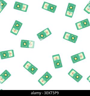 pattern indicators retro control panel cartoon vector Stock Vector