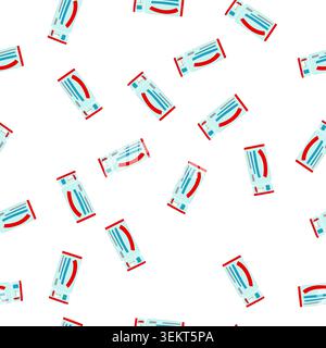 pattern vacation cruise ship ticket cartoon vector Stock Vector
