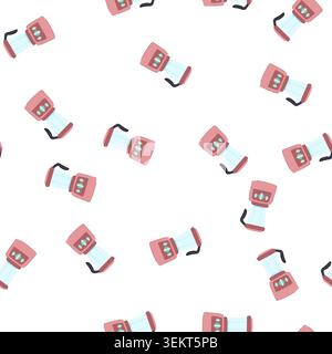 pattern drink blender cartoon vector Stock Vector