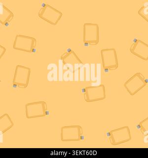 seamless pattern ecofriendly canister plastic cartoon vector Stock Vector