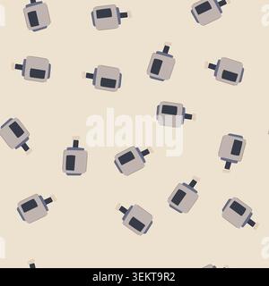 seamless pattern installation water circulation pump cartoon vector Stock Vector