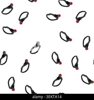 pattern miner headlamp flashlight cartoon vector Stock Vector