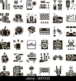 Diverse collection of pictograms representing various concepts Stock Vector