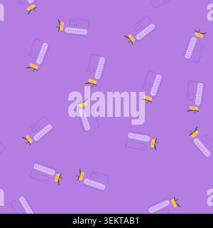 seamless pattern healthy sport drinking bottle cartoon vector Stock Vector