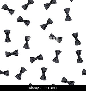 pattern black bow tie cartoon vector Stock Vector