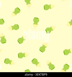 seamless pattern child sippy cup cartoon vector Stock Vector