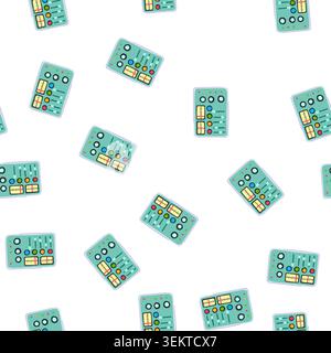 pattern levers retro control panel cartoon vector Stock Vector