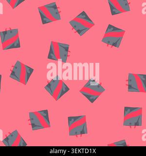 seamless pattern waste plastic shopping bag cartoon vector Stock Vector