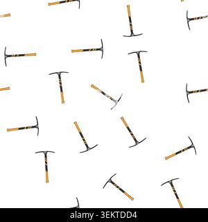 pattern axe pickaxe cartoon vector Stock Vector
