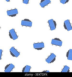 pattern train coal wagon cartoon vector Stock Vector