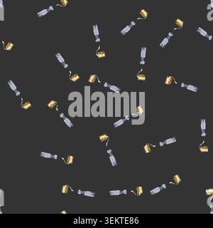 seamless pattern interior roller paint cartoon vector Stock Vector
