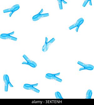 pattern clothesline clothespin cartoon vector Stock Vector