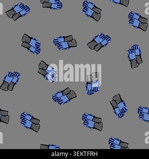 seamless pattern construction gloves welding cartoon vector Stock Vector
