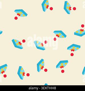 seamless pattern controller arcade joystick cartoon vector Stock Vector