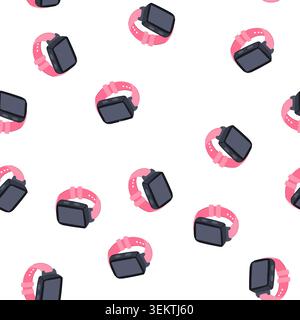 pattern person smart watch cartoon vector Stock Vector