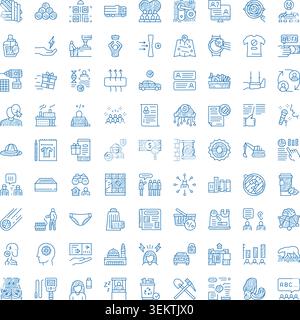 Hand drawing icons for business and technology concepts Stock Vector