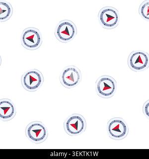 pattern explore nautical compass cartoon vector Stock Vector