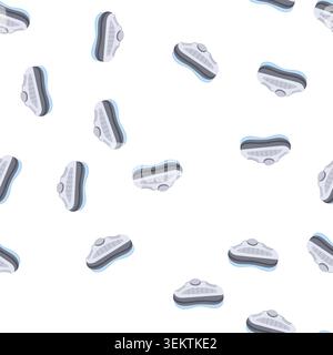 pattern squeegee window glass cleaning cartoon vector Stock Vector