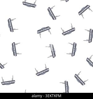 pattern practice piano cartoon vector Stock Vector