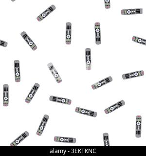 pattern video tv remote cartoon vector Stock Vector