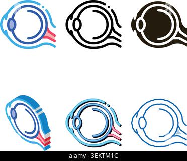 human clean eyeball anatomy organ icon thin line vector Stock Vector