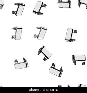 pattern hub multi device charging station cartoon vector Stock Vector