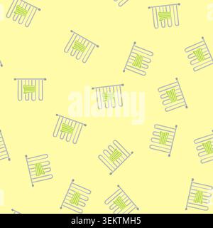 seamless pattern electric heater towel cartoon vector Stock Vector
