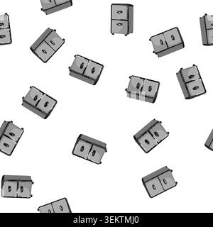 pattern information file cabinet cartoon vector Stock Vector