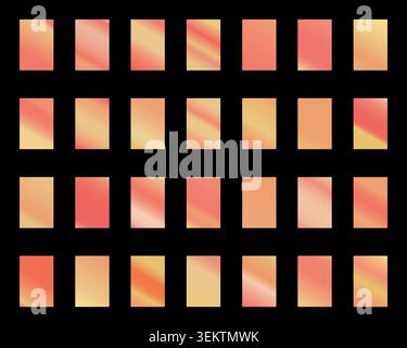 Mobile screen lock display collection of colorful backgrounds in trendy neon colors. Modern screen vector design for mobile app. Soft color abstract Stock Vector