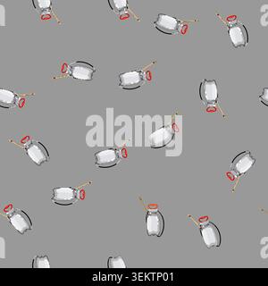 seamless pattern fertilizer garden sprayer cartoon vector sign color Stock Vector