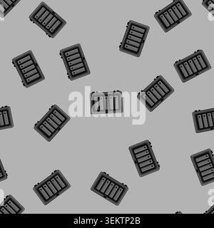 seamless pattern Network attached storage server data backup system Stock Vector