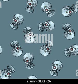 pattern camera web sketch hand drawn Stock Vector