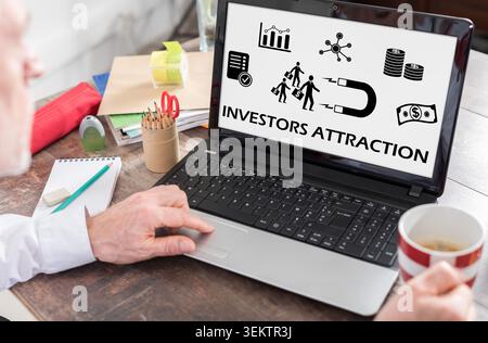 Investors attraction concept shown on a laptop screen Stock Photo