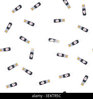 pattern pepper spray canister with safety mechanism for self defense Stock Vector