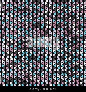 Seamless pattern with triangle decoranive art print. Polygonal rainbow mosaic background. Abstract vector illustration. Triangular graphic Simple Stock Vector