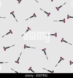 seamless pattern appliance electric mop cartoon vector Stock Vector