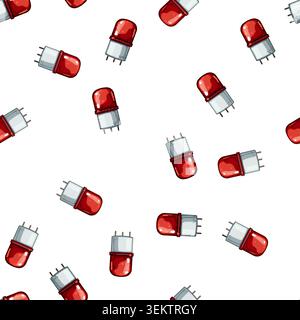pattern siren siren cartoon vector Stock Vector