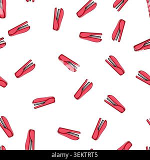 pattern industrial stapler cartoon vector Stock Vector