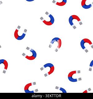 pattern electric magnet cartoon vector Stock Vector
