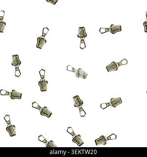 pattern fashion zipper puller cartoon vector Stock Vector
