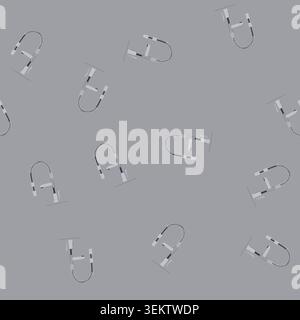 seamless pattern modern kitchen faucet cartoon vector Stock Vector