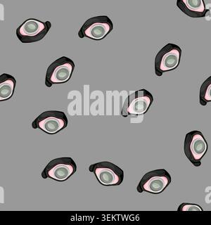 seamless pattern smart watch tracker cartoon vector Stock Vector