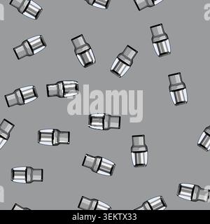 seamless pattern kitchen coffee grinder electric cartoon vector Stock Vector