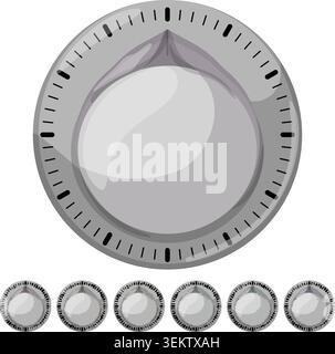 cooking kitchen timer clock cartoon vector graphic Stock Vector