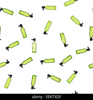 pattern black diving cylinder cartoon vector Stock Vector