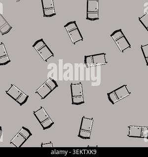 seamless pattern Package delivery lockbox providing secure mail service Stock Vector