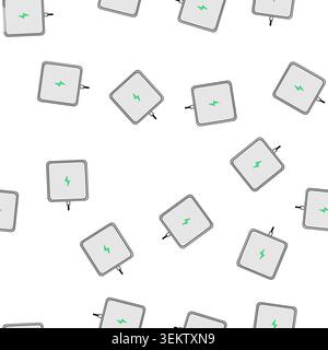 pattern qi charging pad wireless cartoon vector Stock Vector