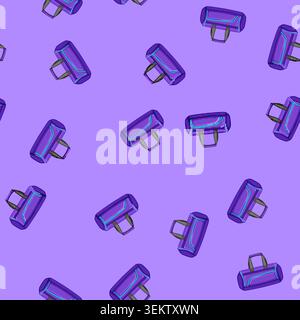 seamless pattern shoulder fitness bag cartoon vector Stock Vector