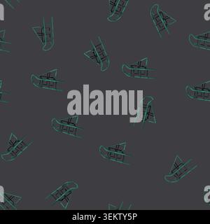seamless pattern technician step ladder safety cartoon vector Stock Vector